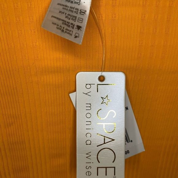 L*Space Women's Yellow Ribbed Cha Cha One Piece Swimsuit size 4 - Picture 6 of 9